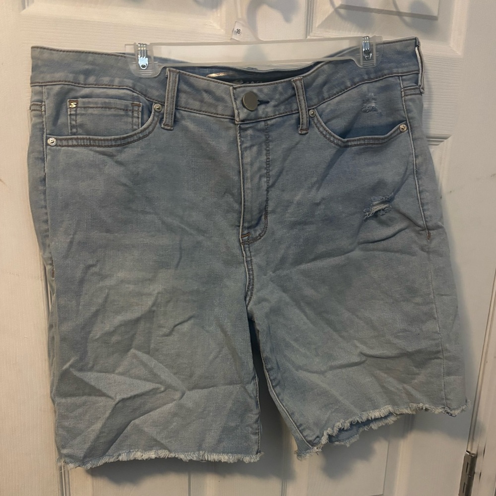 Seven7 Gold Logo Light Blue Denim